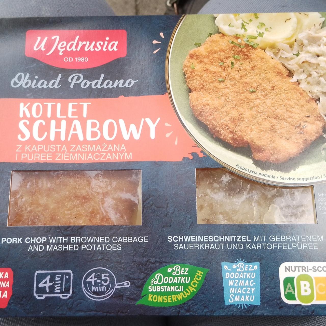 Фото - Kotlet schabowy z kapustą zasmażaną i puree ziemniaczanym U Jędrusia