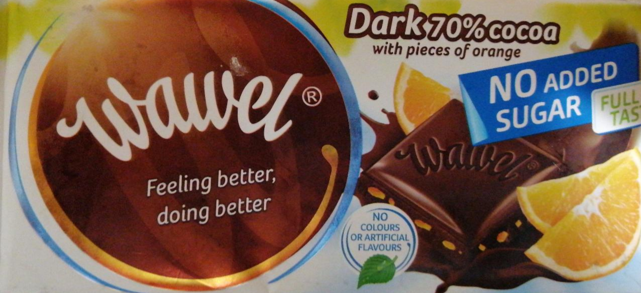 Фото - Wawel dark 70% cocoa with orange