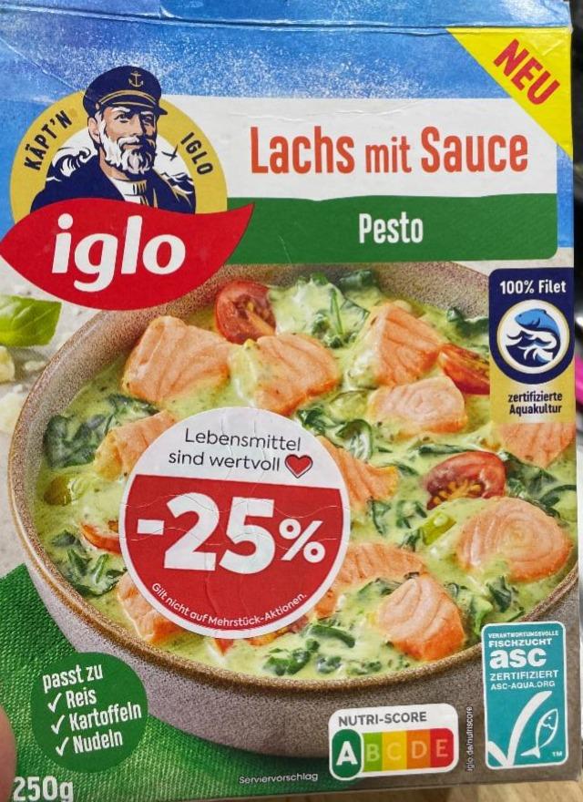 Фото - Lachs mit sauce pesto Iglo