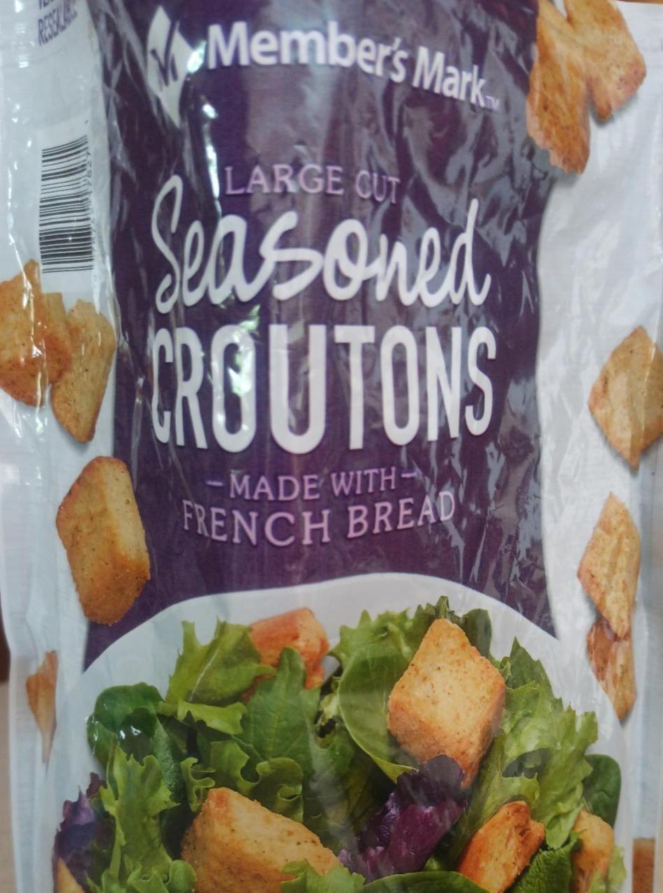 Фото - Large cut seasoned croutons made with french bread Member's Mark