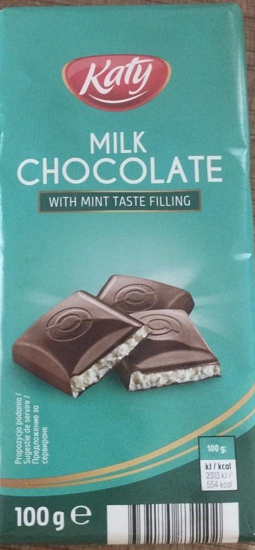 Фото - Milk chocolate with mint taste filling Katy