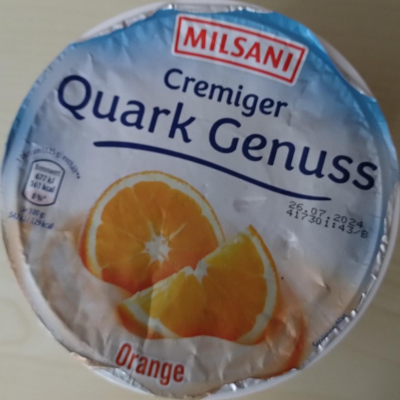 Фото - Творожок с апельсином Quark Genuss Milsani