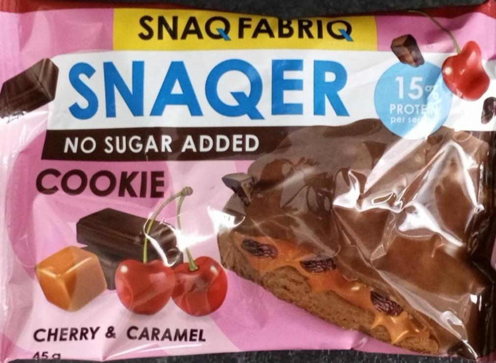 Фото - Snaqer no sugar added cookie chrry & caramel Snaq Fabriq