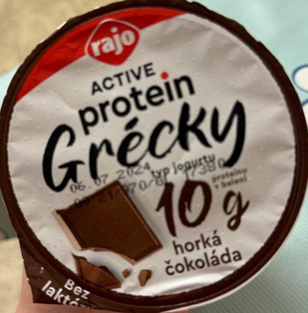 Фото - Active protein Grécky typ jogurtu horká čokoláda Rajo