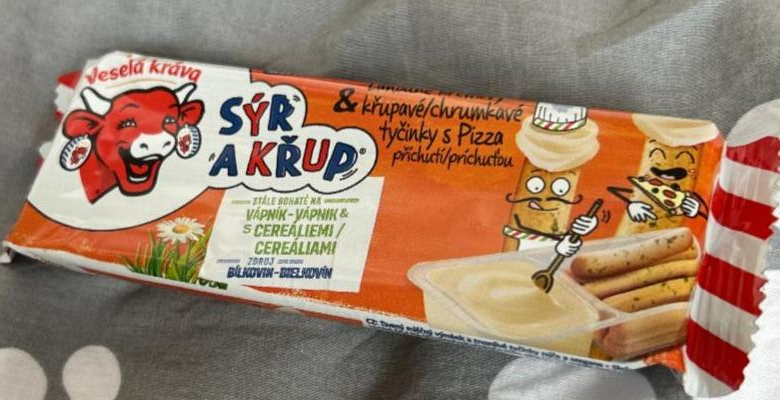 Фото - Sýr a křup s pizza příchutí Veselá kráva