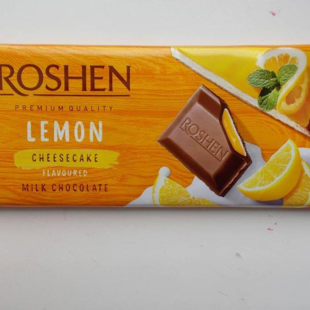 Фото - Roshen Lemon cheesecake milk choc Шоколад 'Рошен' Лимон